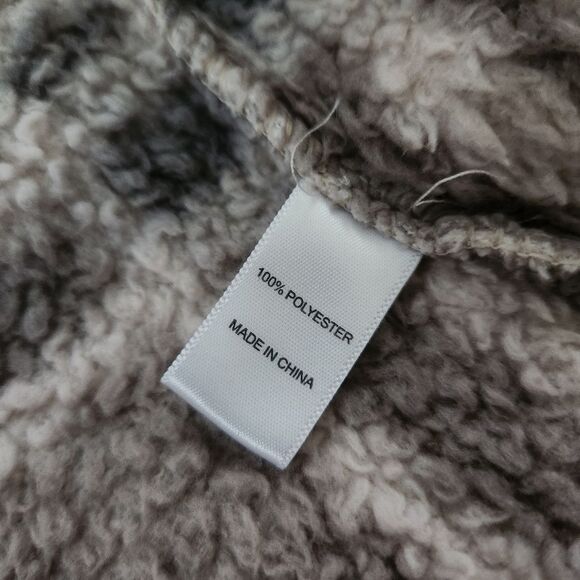 Koolaburra by UGG Hooded Sherpa Sweater Blue and Brown Plaid Size‎ Medium - Picture 7 of 11